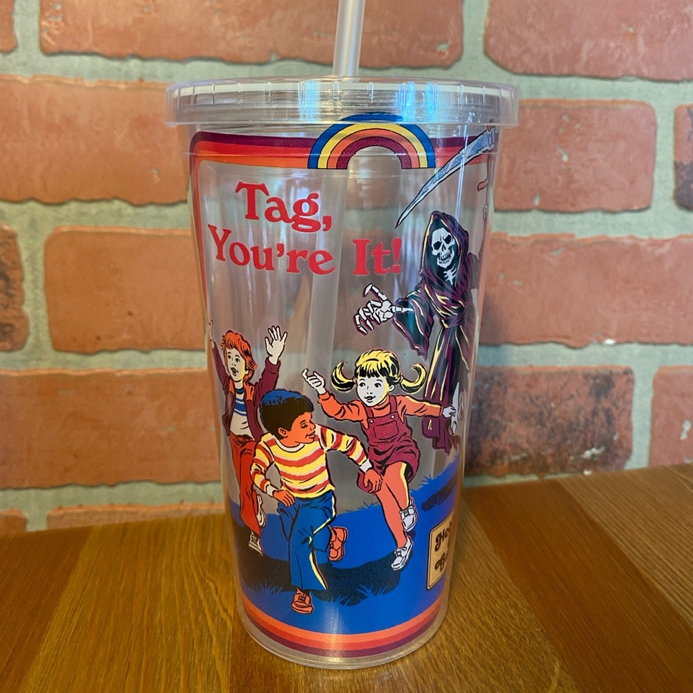 Tumbler with straw